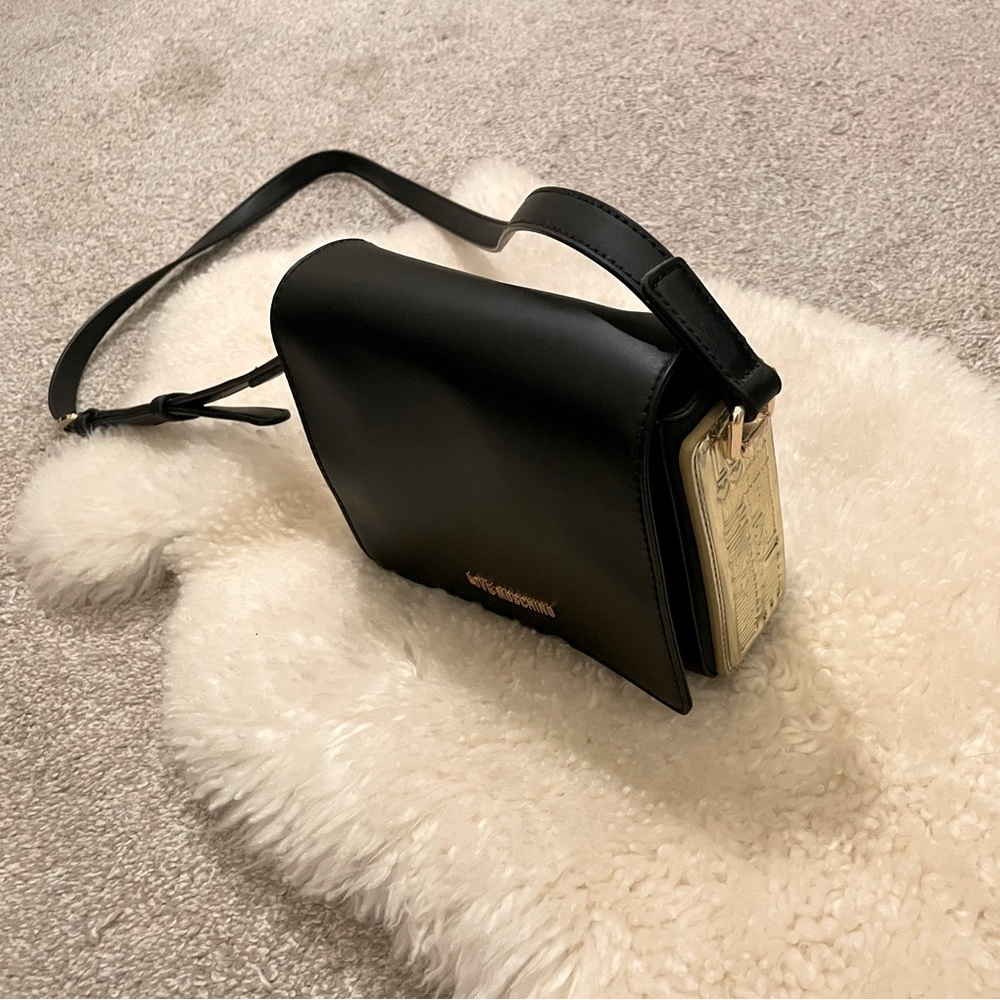 Love Moschino Black and Gold Box Purse